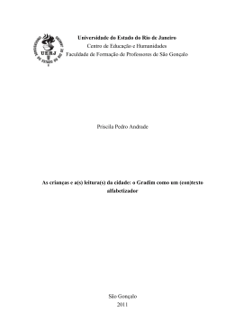 leitura(s) da cidade: o Gradim como um (con)