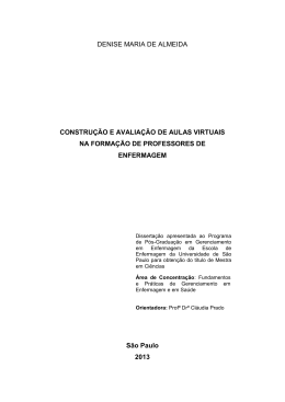 DENISE MARIA DE ALMEIDA CONSTRUÇÃO E AVALIAÇÃO DE