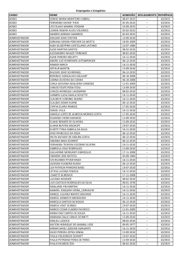 Empregados e Estagi&aacute;rios CARGO NOME ADMISS&Atilde;O