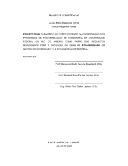 &Aacute;RVORE DE COMPET&Ecirc;NCIAS Denise Maria Magarinos Torres