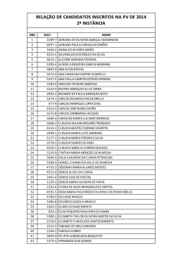 (Rela\347\343o de Inscritos