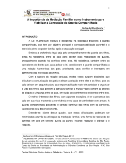 A Importância da Mediação Familiar como