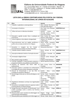 T&iacute;tulos selecionados pela Edufal