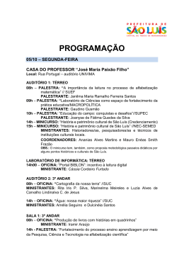 Programa&ccedil;&atilde;o Felis - Casa do Professor