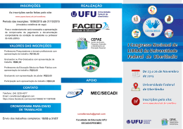 Folder - cepae - Universidade Federal de Uberl&acirc;ndia