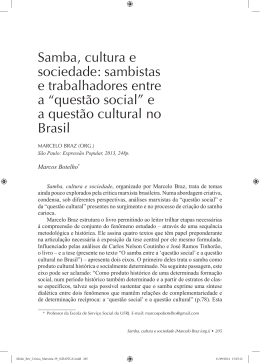 Samba, cultura e sociedade: sambistas e trabalhadores entre a