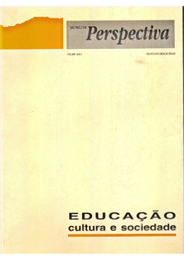 S&atilde;o Paulo em Perspectiva, vol.14 n.2 &ndash; Educa&ccedil;&atilde;o: cultura e