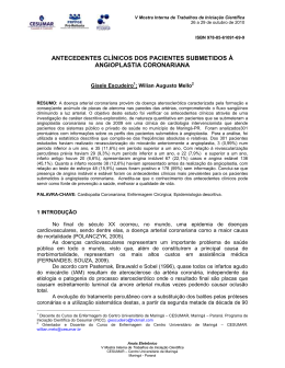 antecedentes cl&iacute;nicos dos pacientes submetidos &agrave;