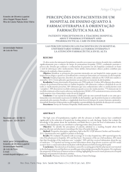 Artigo Original PerceP&ccedil;&otilde;es dos Pacientes de um hosPital