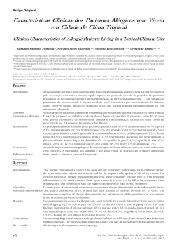 Caracteristicas Clínicas dos Pacientes Alérgicos que Vivem em