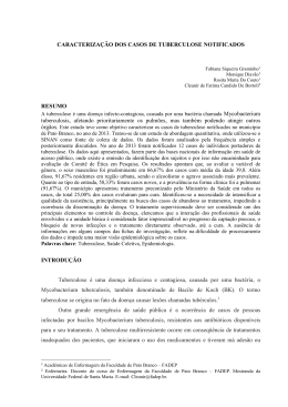 CARACTERIZAÇÃO DOS CASOS DE TUBERCULOSE