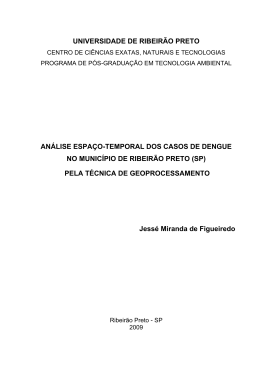 AN&Aacute;LISE ESPA&Ccedil;O-TEMPORAL DOS CASOS DE