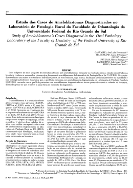 Estudo dos Casos de Ameloblastomas Diagnosticados no