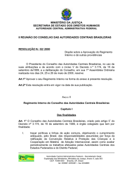 Resumo dos casos encaminhados &agrave; Autoridade Central