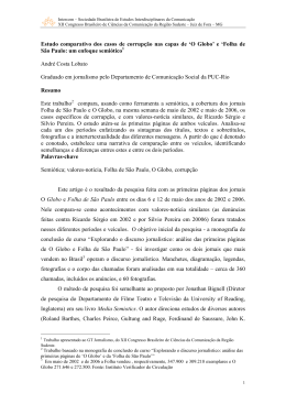 Estudo comparativo dos casos de corrup&ccedil;&atilde;o nas