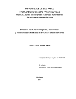 FACULDADE DE CI&Ecirc;NCIAS FARMAC&Ecirc;UTICAS