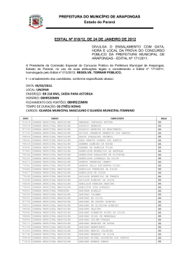 Edital N&ordm; 018/12 - Ensalamento