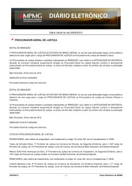 Di&aacute;rio oficial do dia 29/05/2012 PROCURADOR
