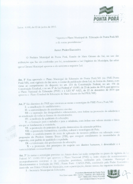 Lei 4.100 2015 Plano Mun. Educa&ccedil;&atilde;o