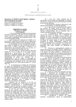 Estatuto dos Funcion&aacute;rios de Justi&ccedil;a
