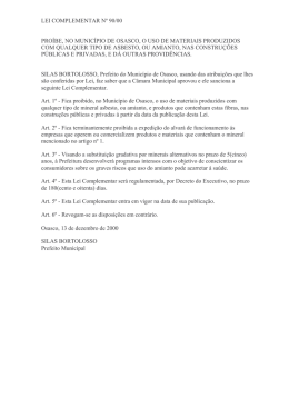 LEI COMPLEMENTAR Nº 90/00 PROÈBE, NO MUNICÈPIO DE