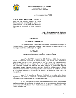Lei Complementar N&ordm;050 - Prefeitura Municipal de Itajub&aacute;