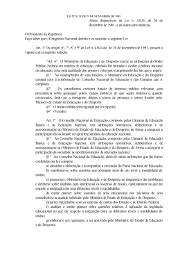 Lei N&ordm; 9.131 - Minist&eacute;rio da Educa&ccedil;&atilde;o