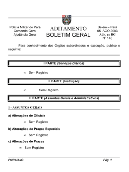 ADITAMENTO BOLETIM GERAL - Proxy da Polícia Militar do Pará!