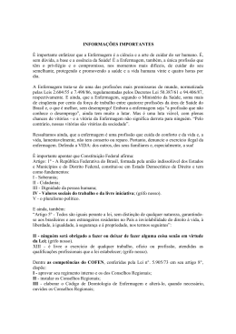 INFORMA&Ccedil;&Otilde;ES IMPORTANTES &Eacute; importante enfatizar que a