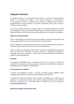 Inspe&ccedil;&atilde;o Cartor&aacute;ria