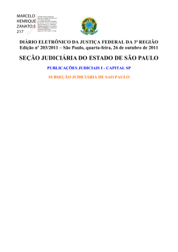 &Iacute;ntegra das decis&otilde;es publicadas no Di&aacute;rio Oficial