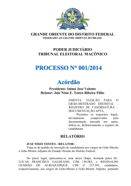 grande oriente do distrito federal poder judici&aacute;rio tribunal