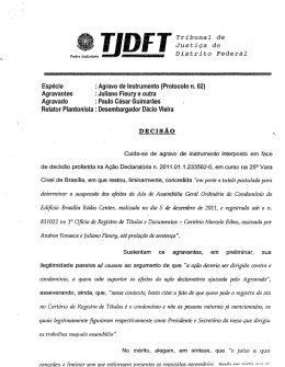 Agravantes :Juliano Fleury e outra