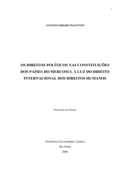 os direitos políticos nas constituições dos países