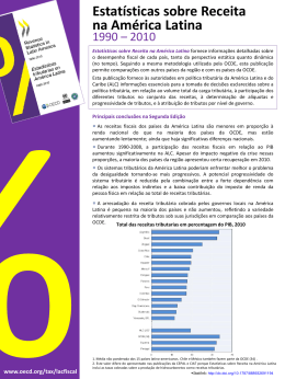 Estat&iacute;sticas sobre Receita na Am&eacute;rica Latina