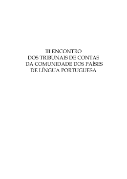 III ENCONTRO DOS TRIBUNAIS DE CONTAS DA