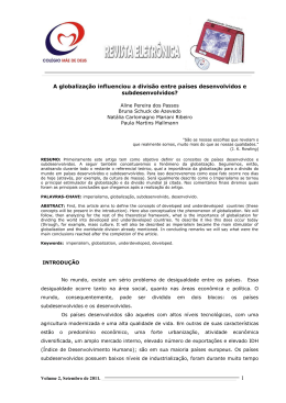 A globaliza&ccedil;&atilde;o influenciou a divis&atilde;o entre