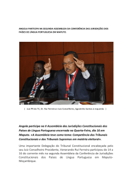 Angola participa na II Assembleia das Jurisdições Constitucionais