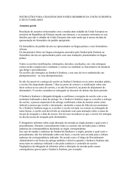 instru&ccedil;&otilde;es para cidad&atilde;os dos pa&iacute;ses membros da uni&atilde;o europeia e
