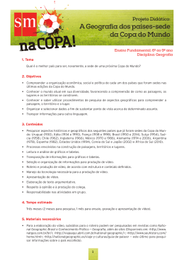 A Geografia dos pa&iacute;ses-sede da Copa do Mundo
