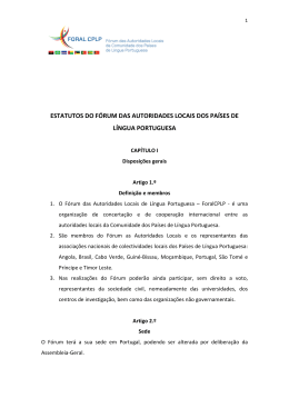 Estatuto do Foral CPLP