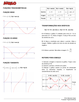 FUNÇÕES TRIGONOMÉTRICAS FUNÇÃO SENO FUNÇÂO CO