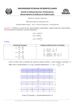 Sinais e Sistemas - Prof. Dr. Renato Dourado Maia