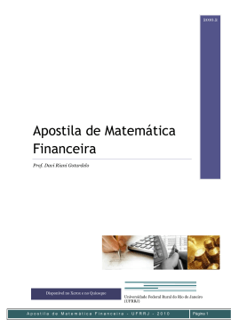 Apostila de Matem&aacute;tica Financeira