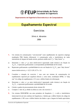 Exerc&iacute;cios de Espalhamento Espectral