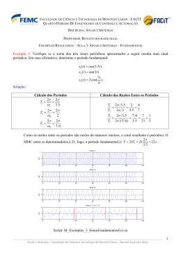 Sinais e Sistemas - Fundamentos