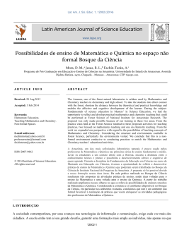 Possibilidades de ensino de Matemática e Química no espaço não