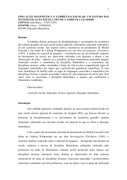educa&ccedil;&atilde;o matem&aacute;tica e curr&iacute;culo escolar