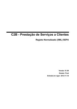 C2B - Prestação de Serviços a Clientes