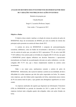 AN&Aacute;LISE DO RETORNO DOS INVESTIMENTOS